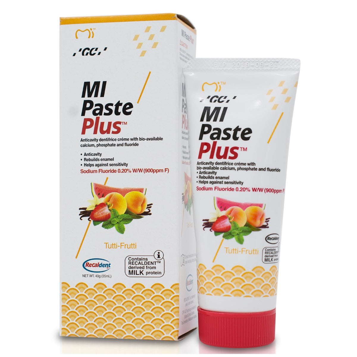 GC Mi Paste Plus Tutti-Frutti - Pasta dental con calcio y fluoruro, sabor a  tuti fruti