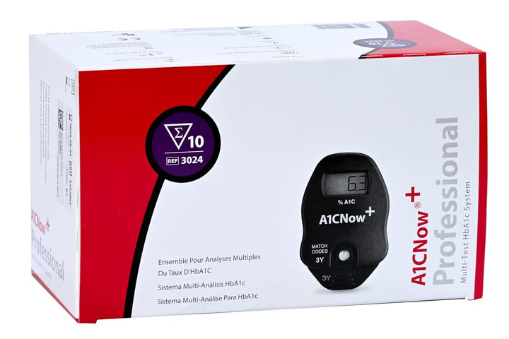 A1CNow Self Check HbA1c Test Kit 10 Tests 3024