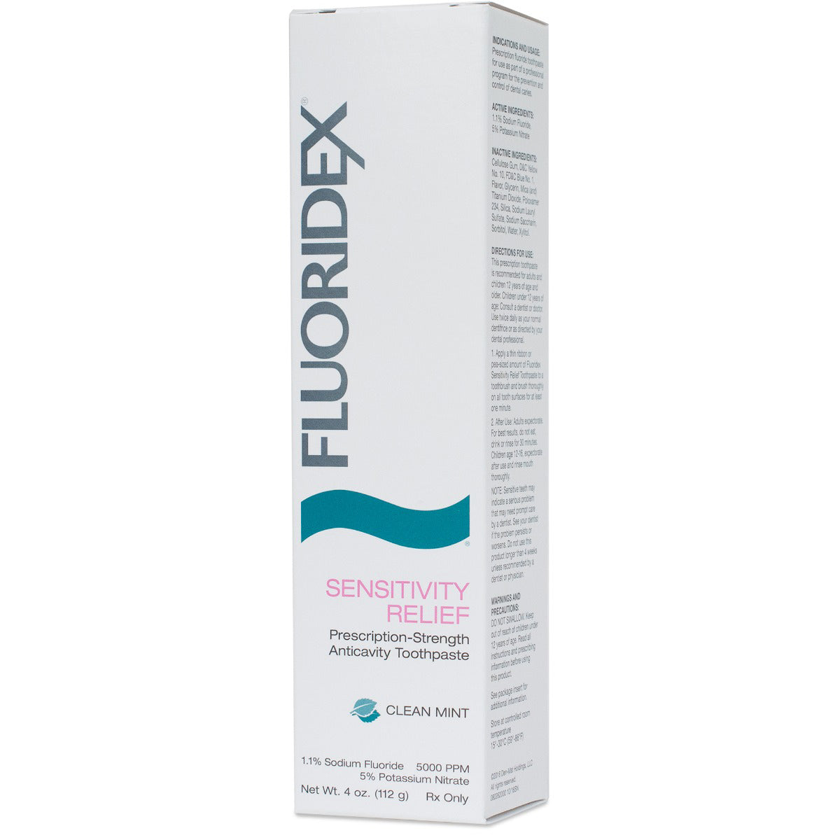 Sensitive Toothpaste Ingredients Fluoridex Sensitivity Relief Toothpaste 1.1% Sodium Fluoride 5% ...